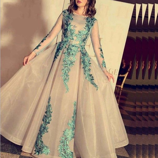 

2020 long plus size arabic african long sleeves prom dresses muslim evening gowns formal party dress, Black