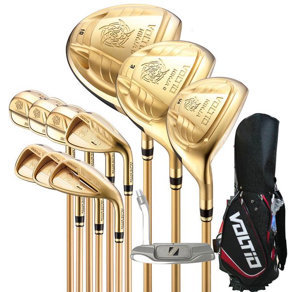 Гольф-клуб Katana Voltio Ninja Plus Гольф Полные клубы Водитель + Fairway Wood + Irons + Putter + Bag Graphite Golf Вал с подголовником Бесплатная Доставка