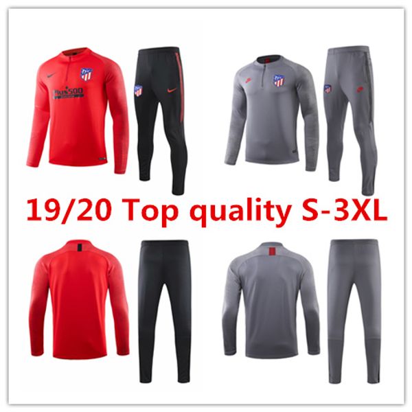 

19 20 atletico madrid mens jacket costa hernandez train tracksuits soccer jersey fÃ©lix koke training shirt tiago football kits survÃªtement, Gray;blue