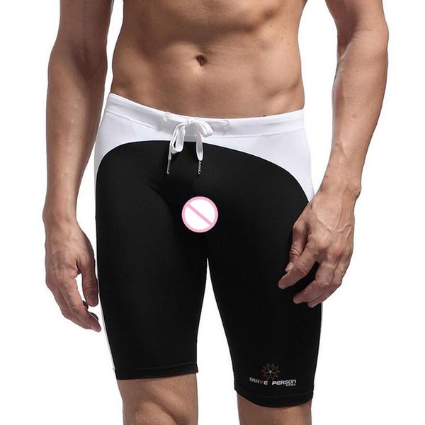 

brave person 2019 swimwear men swim man trunks tight compression multifunctional shorts swimsuits brand badehosen herren sunga