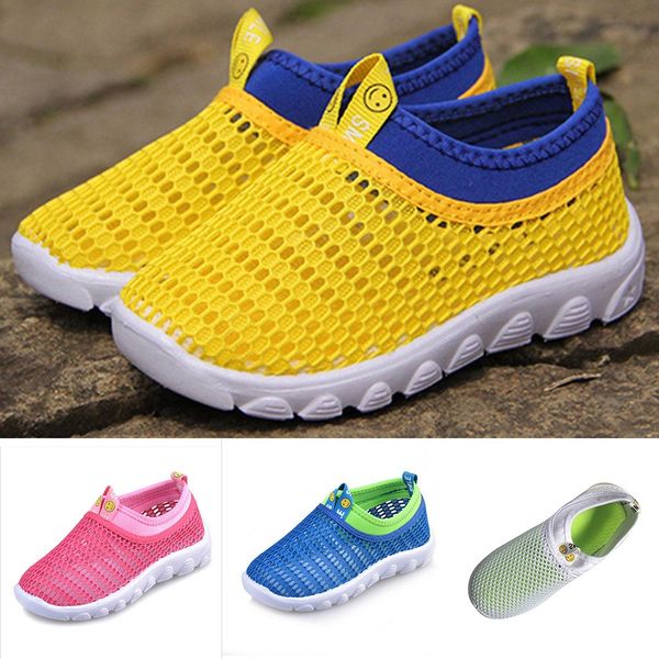 

1-9t) infant kids baby boys girls mesh candy color sport run sneakers casual shoes cz06, Black