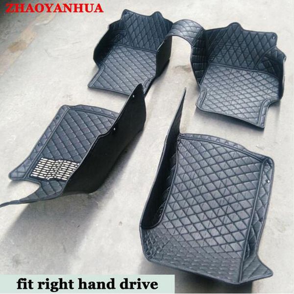 

zhaoyanhua right hand drive car car floor mats for mitsubishi lancer asx pajero sport v73 v93 6d styling all weather carpet