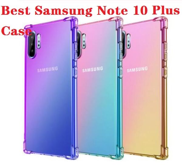 

градиент цвета air bag антидетонационного мягких футляров тпу телефона для samusng s10 5g s9 s8 plus примечания 9 10+ м10 м20 м30 м40 для пр