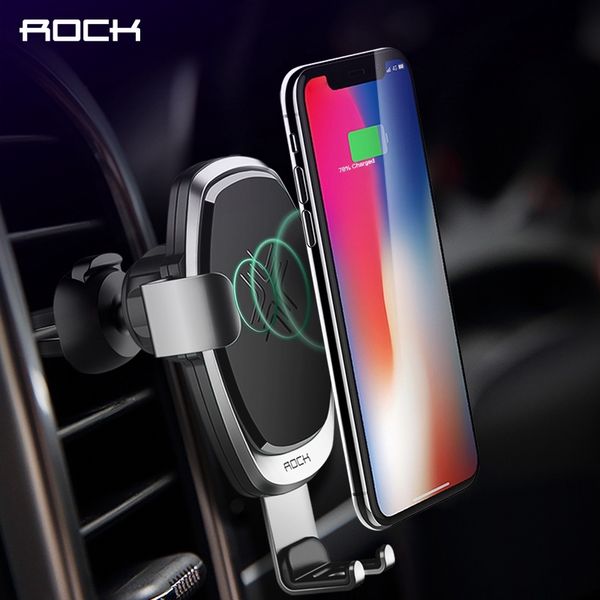 

rock 10w 7.5w fast car qi wireless charger for iphone xr xs max x 8 plus samsung galaxy s9 s8 note 9 quick fast charging holder