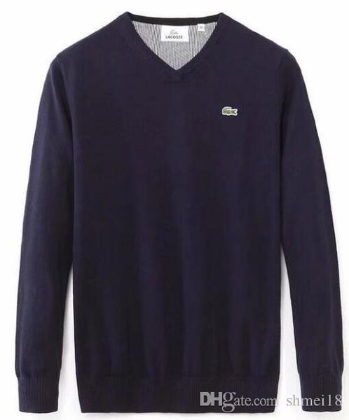 

solid color v-neck new polo men's twisted needle sweater knitted cotton v-neck sweater pullover sweater male, White;black