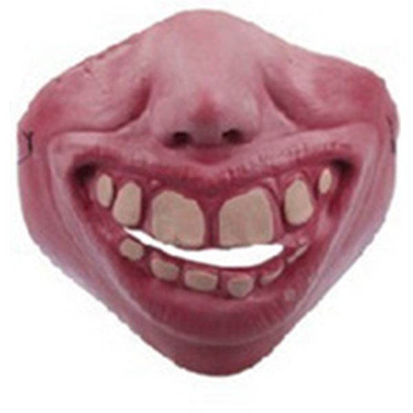 

scary party real half face mask cosplay clown pet costume fool's day halloween gift funny latex