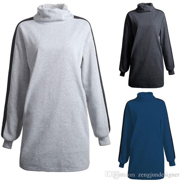 

женская осень дизайнер толстовки пуловеры кнопка воротник с длинным рукавом soild цвет женский одежда новый стиль повседневная одежда, Black