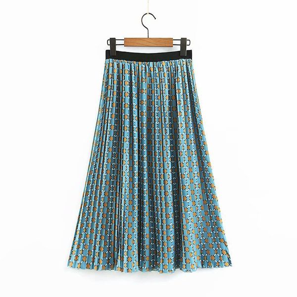 

the european and american fashion printed skirts xl45-2103, Black