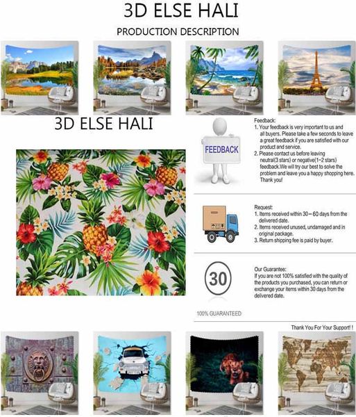 

else синий в море желтый оранжевый белый рыба природа 3d print декоративные hippi bohemian гобелен гобелен пейзаж стены искусства