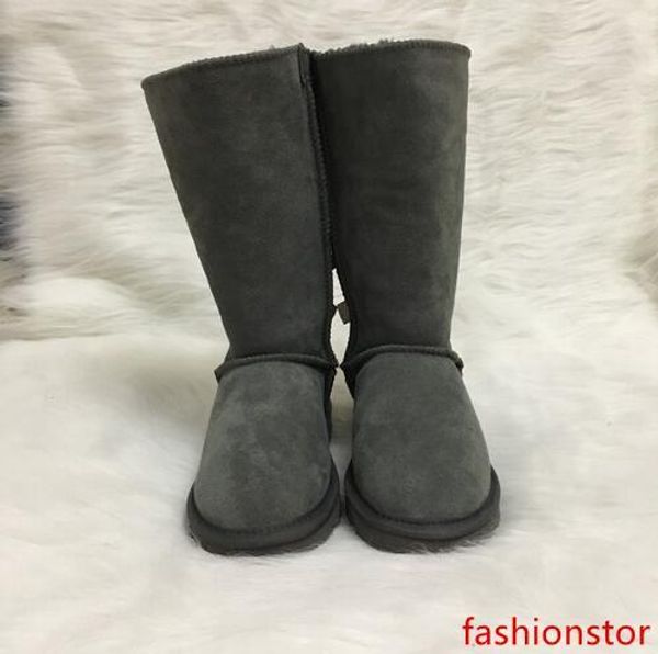 

women boots australia style women winter snow boots 3-bow back waterproof cow suede leather knee-high outdoor boots brand ivg size us4-14
