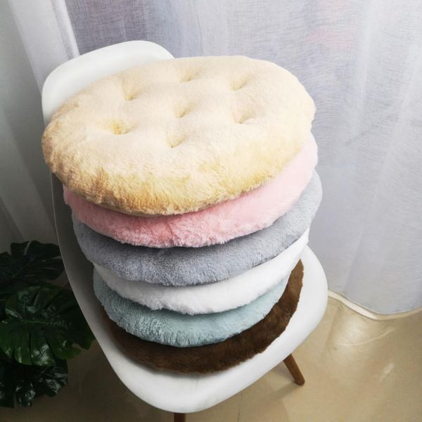 

plush round cushion soft long hair chair bay window tatami floor cushion for living room bedroom l dropshipping