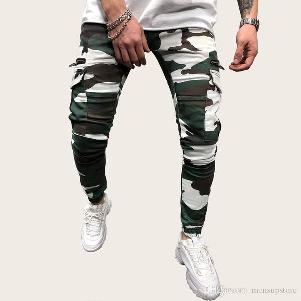 

19fw designer pantalones trousers mens clothes spring camouflage pencil pants skateboard hiphop, Black