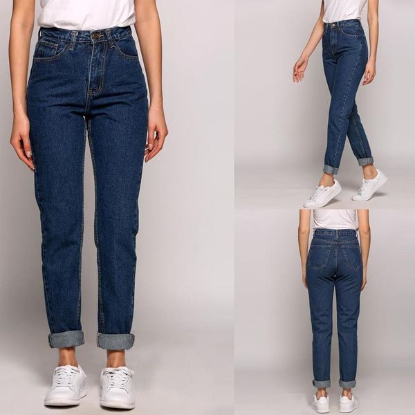 Compre Nueva Moda Pantalones Vaqueros De Cintura Alta Pantalones