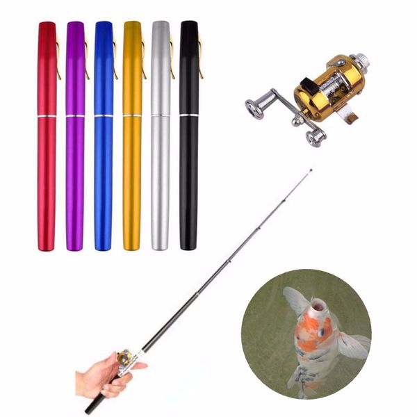 

2019 new balight portable pocket mini fishing pole pen shape folded fishing rods with reel wheel professional rod pen