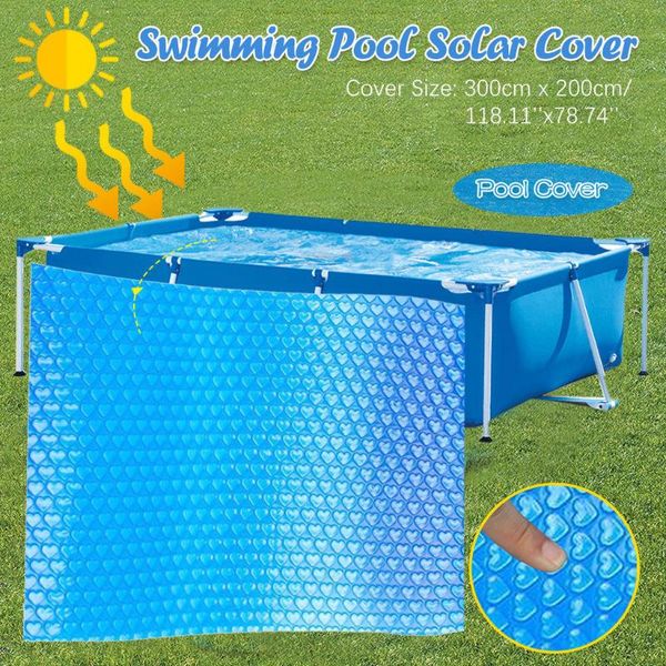 

300*200cm swimming pool cover blue protector foot above ground thicken home keep clean protection swimming pool easy use #01