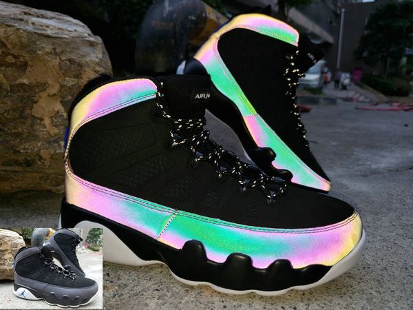 

2019 новые  ретро-хамелеоны мужчин баскетбол обуви высокого качества 9s ix черные белые синие мужские спортивные кроссовки, Black