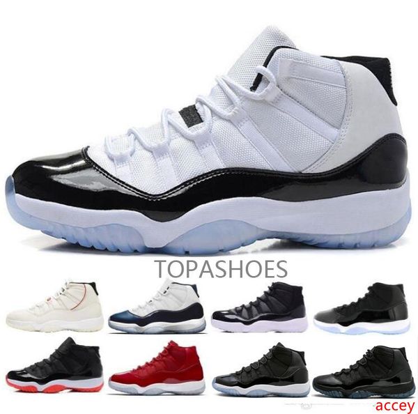 

wholesale concord high 45 11 xi 11s cap and gown prm heiress gym red chicago platinum tint space jams men basketball shoes sports