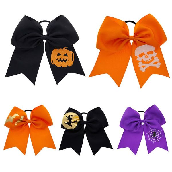 

children girls halloween dress up hair ring funny bats big bow-knots modeling kids head rope d08c, Slivery;white