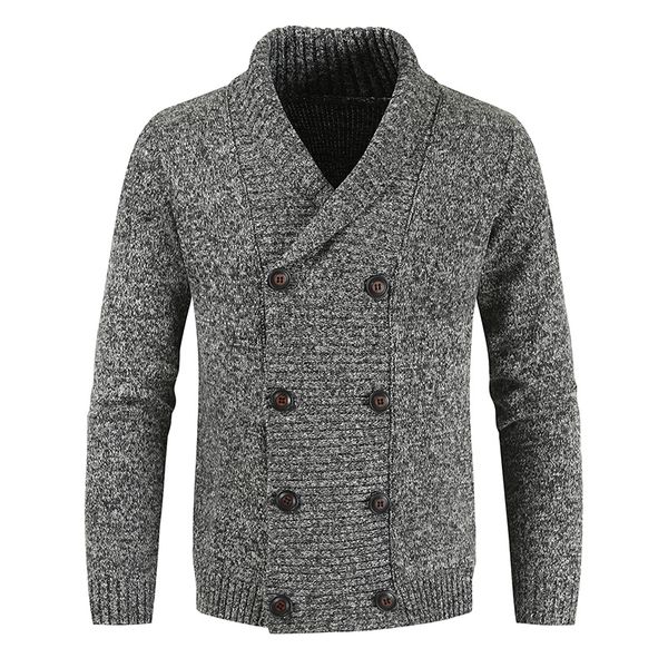 

2019 new man knitted cardigan sweaters men's autumn winter warm sweater fashion casual double-breasted cardigans knitwears, White;black
