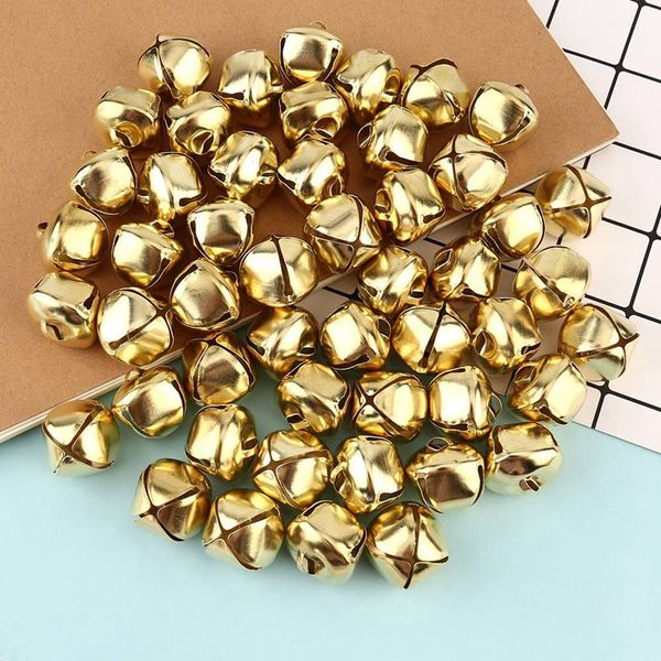 

50(10mm/15mm/20mm/25mm/30mm) gold jingle bells iron pendants hanging christmas tree ornaments christmas decorations