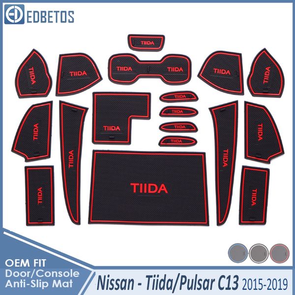 

anti-dirty pad for tiida pulsar c13 2015 2016 2017 2018 2019 accessories door groove gate slot anti-slip mat car
