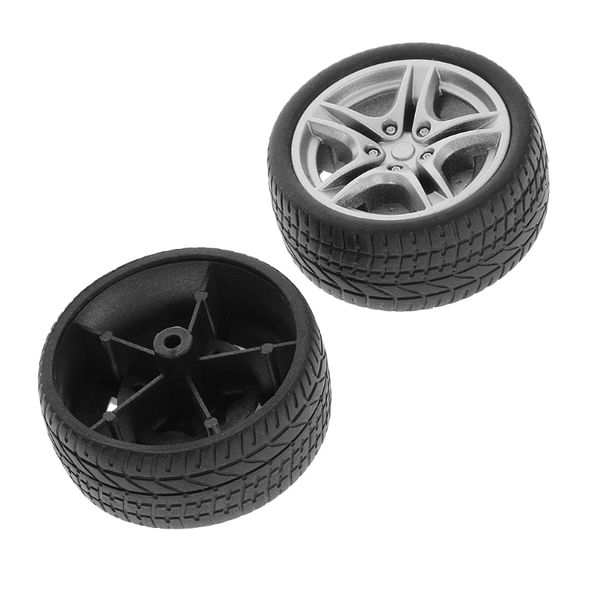 

4pcs 48mm simulation rubber wheel tire wheel toy model diy rc spare parts axya