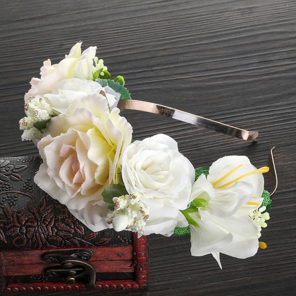 

molans wedding elegant handmade flower crown nature berries flower headband headpiece garland festival floral theme portraits