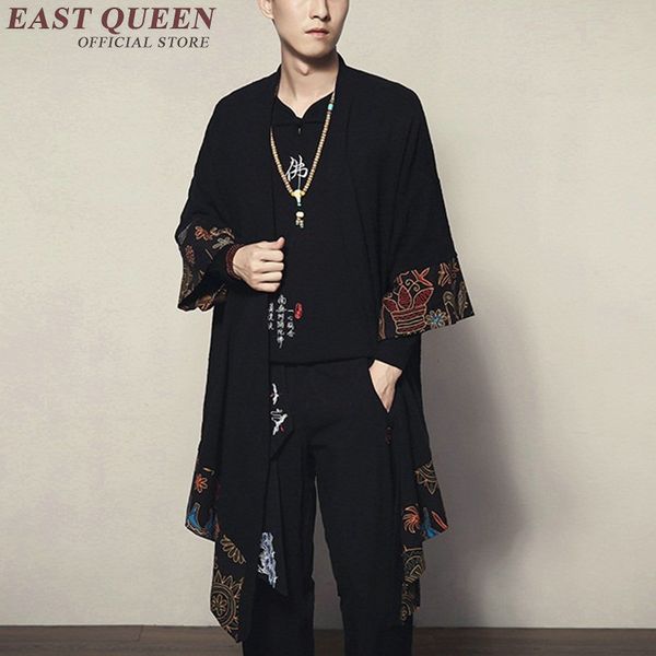 

japanese kimono cardigan men haori yukata male samurai costume clothing kimono jacket mens shirt yukata haori kk1534, Red