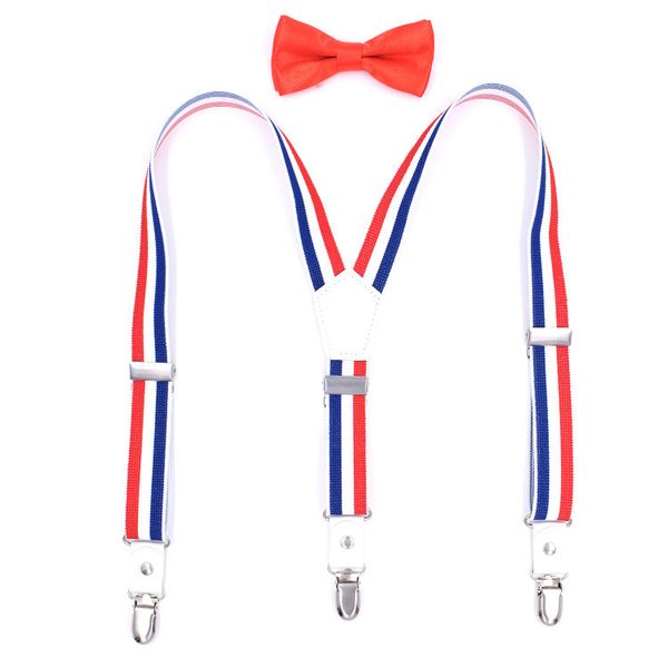 

2019 new listing 2.5cm striped children's belt clip three y-type universal children's belt boys and girls hanging pants set, Black;white