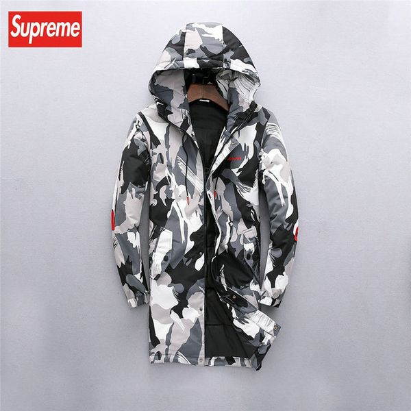 

red box logo men's luxury down jacket fashion wild down jacket casual outdoor plus size comfortable canada jackets, Black