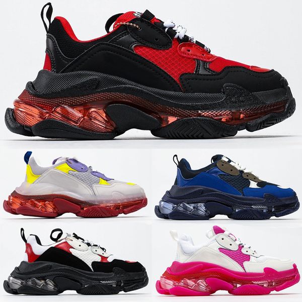 

triple-s 3.0 fashion paris 17fw sneaker blue black triple s casual shoes dad shoes mens women beige running sports trainers zapatos 36-45