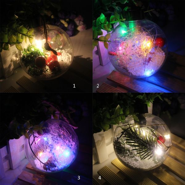 

creative transparent christmas ball ornaments led lights tress ornament plastic bauble xmas gifts present box home decoration