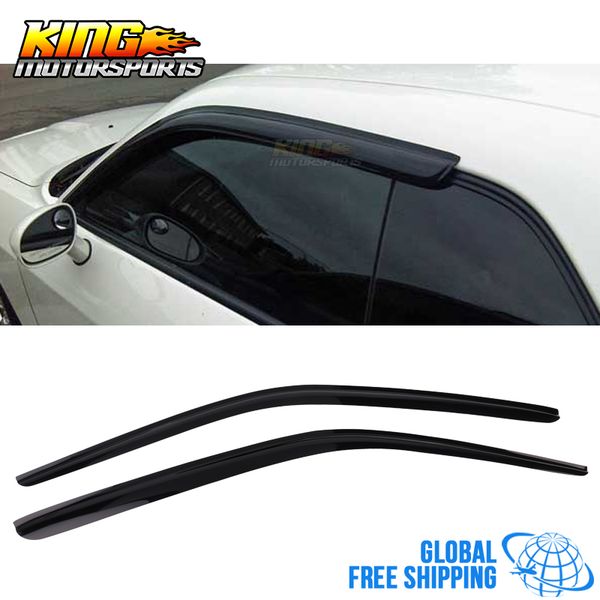 

fits 08-16 dodge challenger acrylic window visors 2pc set global ing