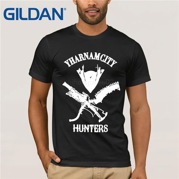 

2019 bloodborne t shirt mens fashion white color short cartoon bloodborne logo t shirt tees tshirt, White;black