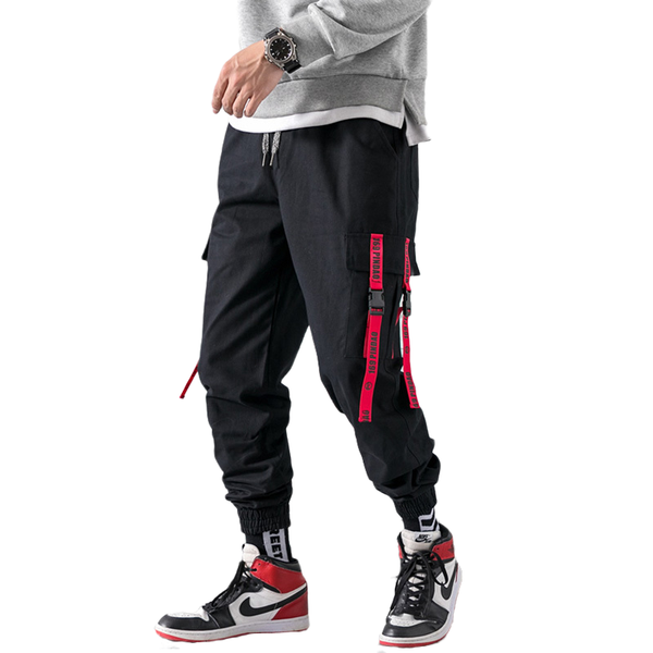

2020 high street skateboard big pocket pants tide brand hallen bottom trousers casual wear korean fashion ins cargo pants men, Black