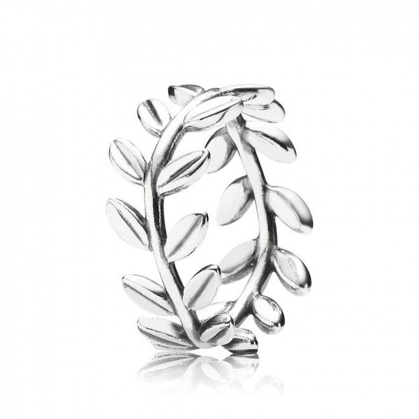 

fahmi 100% 925 sterling silver 190922 silver leaves band nature ring fashion simple romantic original women's jewelry, Golden;silver