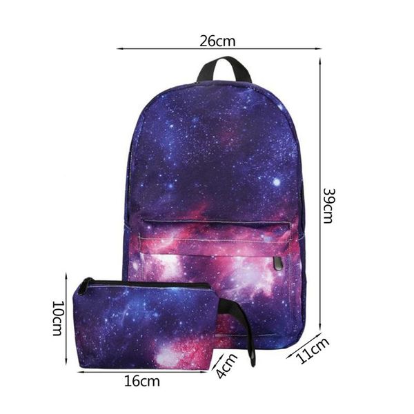 

galaxy 2pcs school backpack set for teenage student travel rucksack q84b