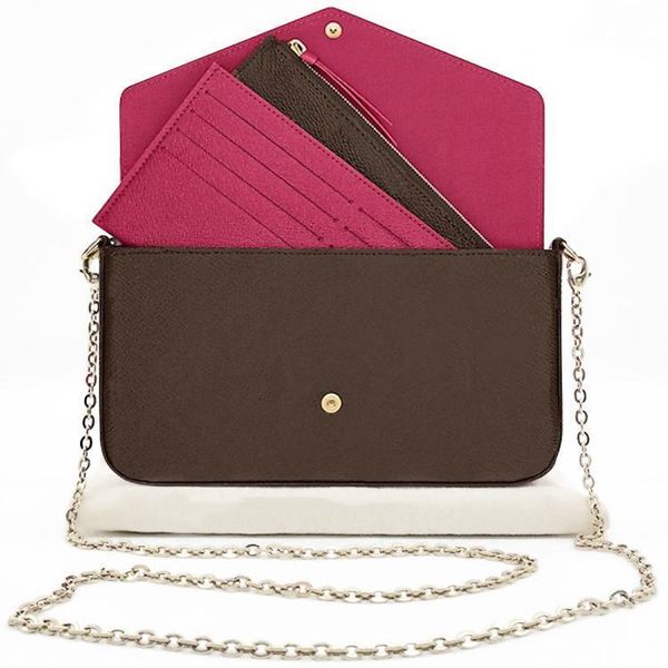

n63106 designer handbags purses fashion women designer shoulder bags designer crossbody bag size 3pcs/set chain purse