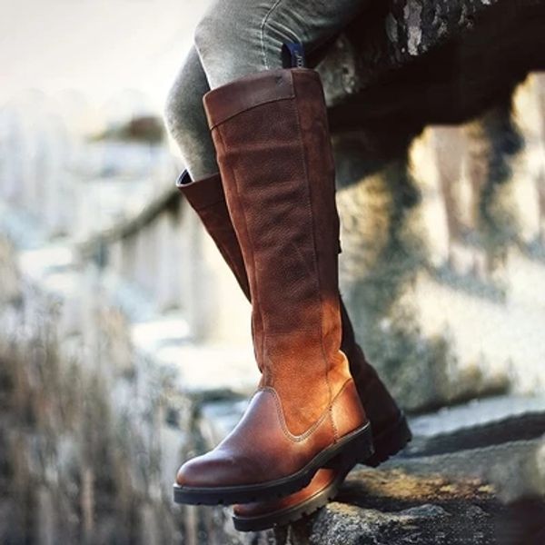 

heflashor new autumn women long boots riding casual rome style boot autumn winter thigh high loose shoes botas mujer footwear, Black