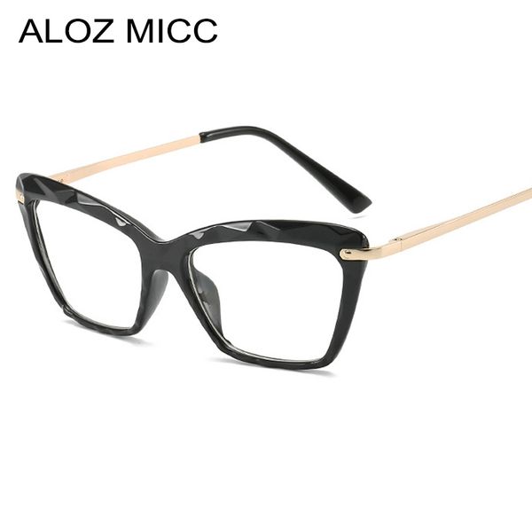 

aloz micc мода дамы квадратные очки рамка негабаритные ретро аксессуары прозрачные линзы мужской очки оптические очки каркасные a666, Black