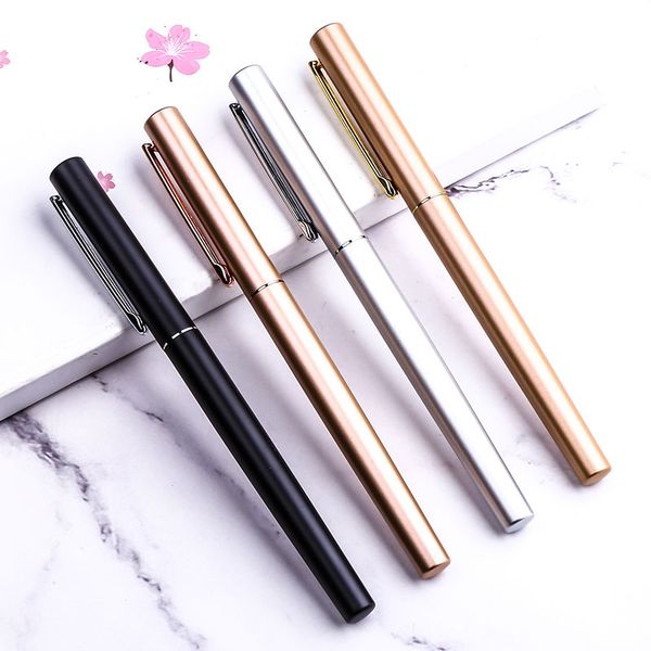 

novelty matte metal roller ball gel pen custom logo buiness office school signature stationary wedding gifts personalized supply