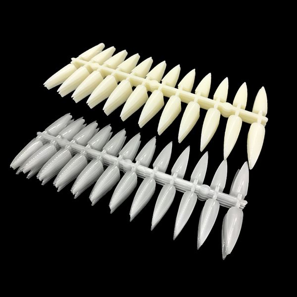

New 50pc et clear natural fal e nail full nail tip acrylic uv gel alon long tiletto color card di play practice fake nail