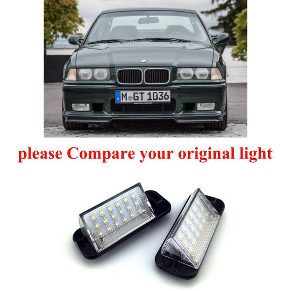 

2 лампы xenon white led номерной знак огни для e36 1992-1998 безошибочной canbus