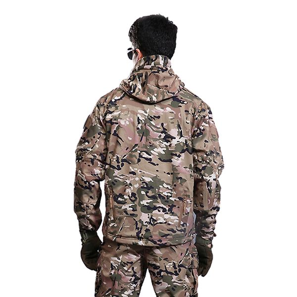 

men's windproof fleece jacket winter warm coat outdoor sport hooded ski jacket coat camping hiking skiing running rock climbing, Blue;black