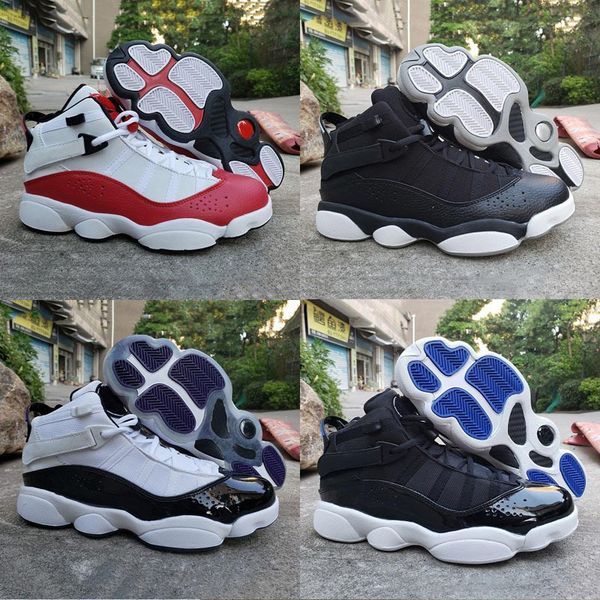 

jumpman 6 6s six rings kids mens basketball shoes cool grey concord bred green gym red space jam men authentic sports sneakers, Black