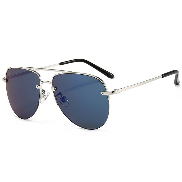 

2020 brand design new polarized men sunglasses men's oval pilot sunglasses with box metal frame men outdoor driving sunglasses, White;black