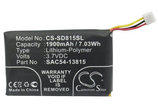 

cameron sino 1900mah battery sac54-13815 for sportdog tek v1l handheld transmitter, tek-h, tek-v1lt