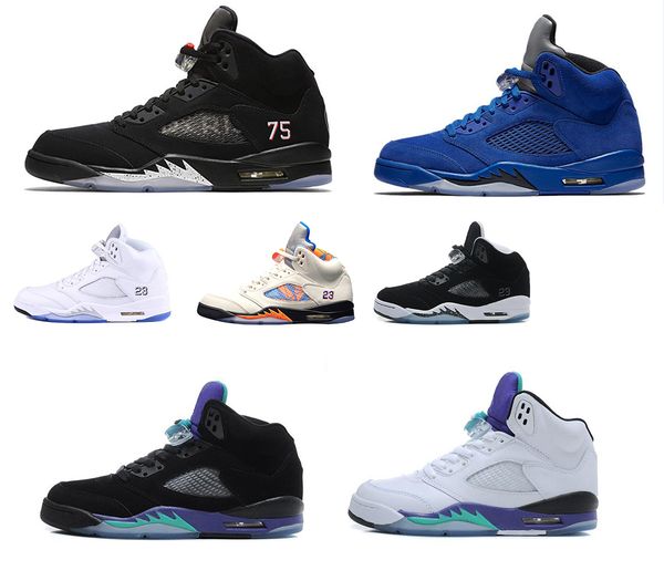 

Олимпийский баскетбол обувь 5s черного виноград синей замша Mens спортивная обувь к