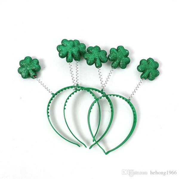 

green shamrock headband plastic hair ornaments ireland st patricks day party supplies designer headbands factory direct 2 4wt hh