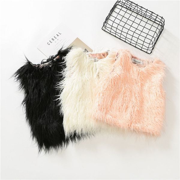 

vests waistcoats jackets children's boutique clothing outerwear coats winter girls fur coat baby faux fur twin sister clothes, Blue